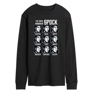 Men's - Star Trek - Spock Moods Long Sleeve Graphic T-Shirt - 1 of 4