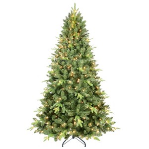 Gulches Green PreLit Full Artificial Christmas Tree with UL Warm White Lights with Tips - 1 of 4