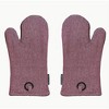 Home Mart Goods Red Heat Resistant Thick Soft Quilted Lining Kitchen Cotton & Neoprene Oven Glove Mitts - 3 of 4