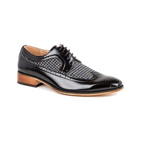 Gino Vitale Men's Wing Tip Brogue Two Tone Shoes - 1 of 3