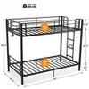 Karl Home Twin-over-Twin Metal Bunk Bed with Charging Station, LED Light, Black - 2 of 4