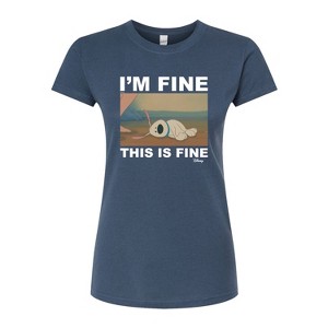 Women's - Disney - I'm Fine, This Is Fine Fitted Graphic T-Shirt - 1 of 3