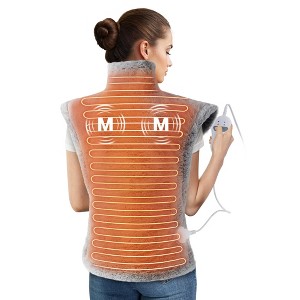 24"x35" Massaging Heating Pad for Neck/Shoulder/Back Pain Relief - 1 of 4