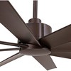 65" Minka Aire Rustic Outdoor Ceiling Fan with LED Light Remote Control Oil Rubbed Bronze Tinted Opal Glass Wet Rated for Patio - 3 of 4