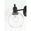 Elegant Lighting Caspian 1 light Black and Clear swing arm plug in wall sconce - 3 of 4