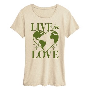 Women's - Instant Message - Live In Love Short Sleeve Graphic T-Shirt - 1 of 4