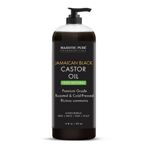 Majestic Pure Jamaican Black Castor Oil for Hair Care & Nourishment - Non-GMO - 16 Fl Oz - 1 of 4