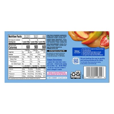 Organic Fruit and Veggie Puree Variety Pack for Babies