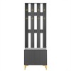 3-In-1 Particle Board Hall Tree Entryway With Bench,Coat Rack With 8 Gold Hooks And Adjustable Shoe Storage,For Hallways,Living Room-Cuddlewood - 2 of 4