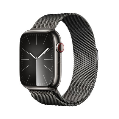 Apple Watch Series 9 GPS + Cellular (2024) 41mm Graphite Stainless Steel  Case with Graphite Milanese Loop