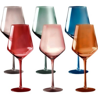 Riedel Colored Stemless Wine Glasses, set/4, etched