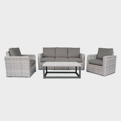 Forsyth 6pc Outdoor Seating Set - Gray - Leisure Made