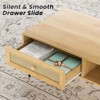FURNIinspire Coffee Tables Modern Wooden Rectangular Coffee Table, Center Table With Rattan Door Drawer For Living Room, Wood color, 23.2"*47.2"*17.7" - 4 of 4