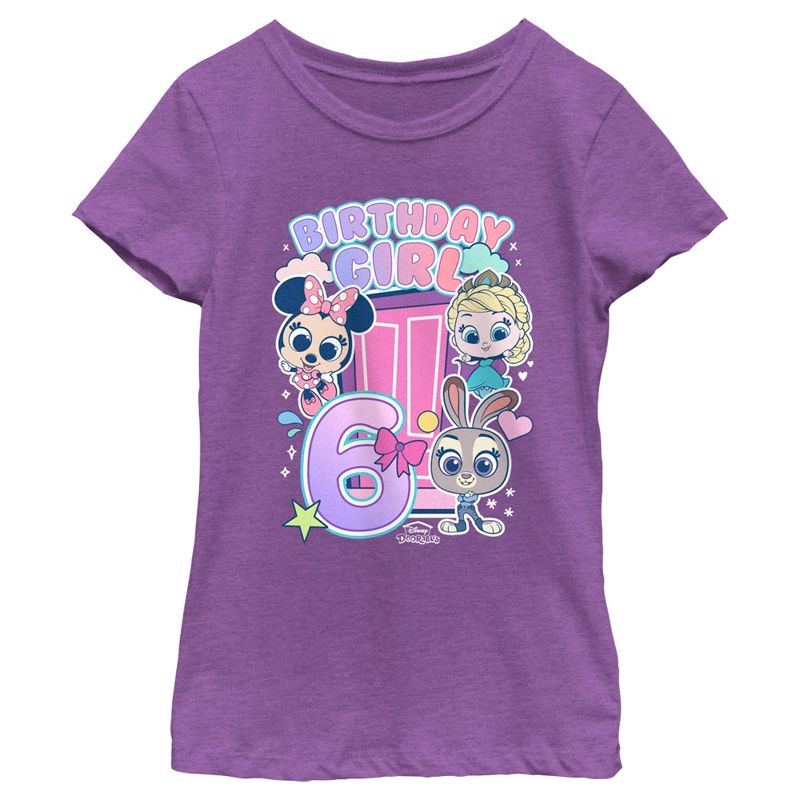 Girl's Doorables Birthday Girl 6 T-Shirt, 1 of 5