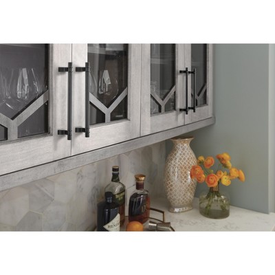 Matte Black Steel Modern Industrial Bar Cabinet Pull