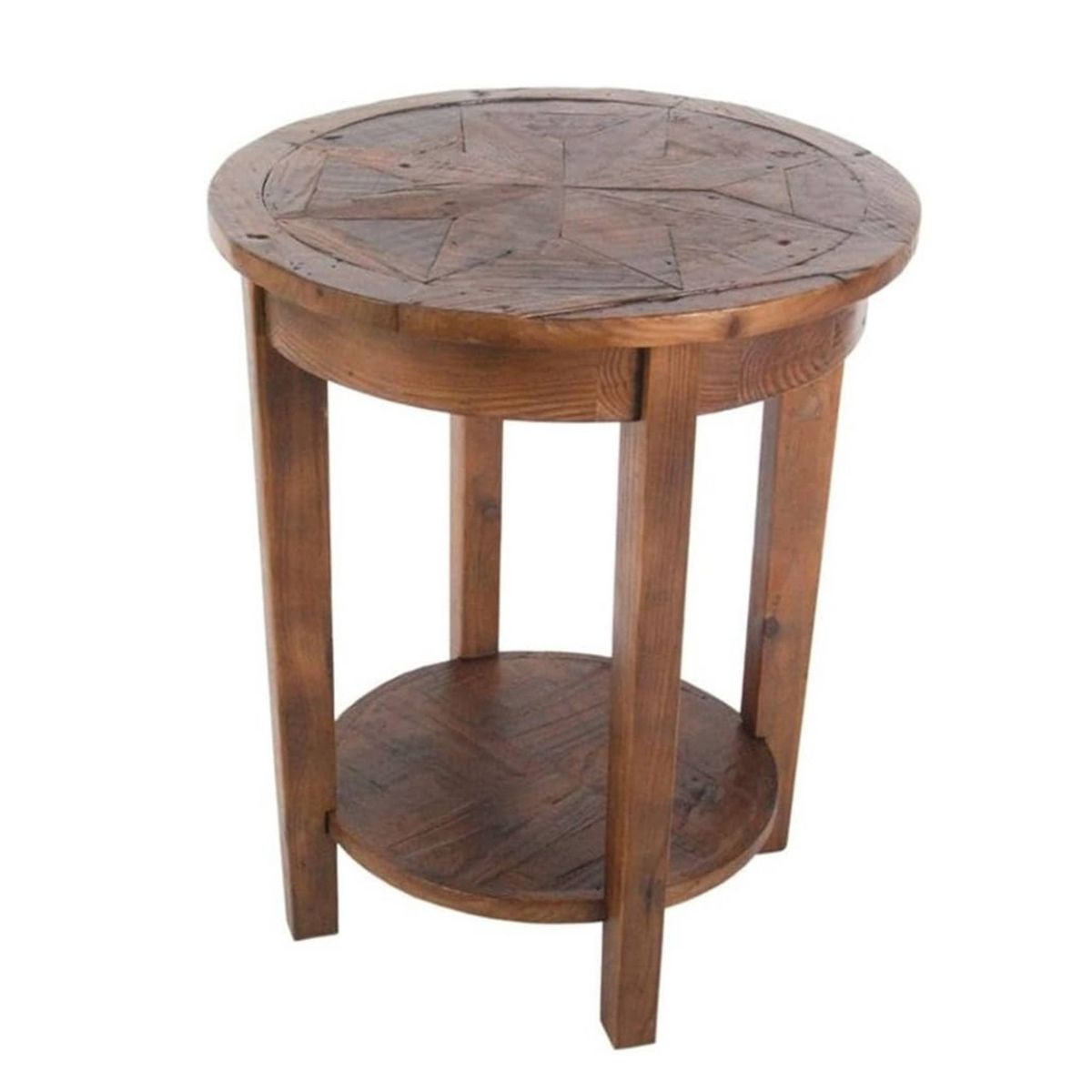 Alaterre Furniture 20-inch Round End Table, Natural, Living Room Furniture, Storage & Shelf - thumbnail 2