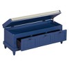 NicBex Storage Bench Modern Wooden Shoe Bench with 3 Drawers and Flip-up Padded Top for Mudroom, Entryway - 4 of 4
