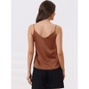 cheibear Women's Satin Cami Top Silky Strap Lounge Pajama Camisole 2025 - 3 of 4