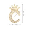 Unique Bargains Women Rhinestone Initial Alphabet Badges Pins and Clips - 2 of 4