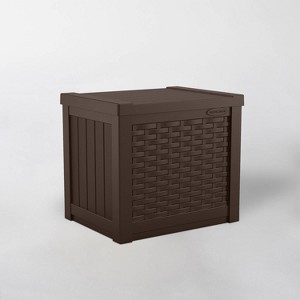 22gal Resin Java Wicker Front Deck Box Brown - Suncast - 1 of 4