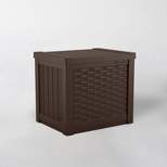 22gal Resin Java Wicker Front Deck Box Brown - Suncast