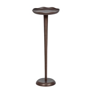 Kate and Laurel Alessia Round Metal Drink Table, 8x8x22, Bronze - 1 of 4