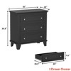 Bedroom 3 Drawer Dresser, Wooden Storage Chest of Drawers w/ Exquisite Metal Handles, Small Storage Cabinet, Modern Design Dresser - 2 of 4