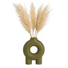 Sagebrook Home 7" Ceramic Vase Contemporary Abstract Donut Cut-Out Vase with Feet Decorative Vase - 3 of 4