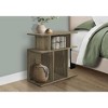 Vynxaria Contemporary Modern Accent Table Brown Laminate (Warm Dark Taupe Wood-Look), 3-Tiered, 6 Open Display Shelves - 3 of 4