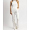 Women's ALIA HALTERNECK ZIPPERED DENIM JUMPSUIT - Peach Love - 2 of 4