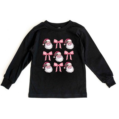 The Juniper Shop Coquette Santa Chart Toddler Long Sleeve Tee