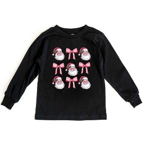 The Juniper Shop Coquette Santa Chart Toddler Long Sleeve Tee - 1 of 3