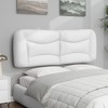 vidaXL Headboard Cushion Hanging Upholstered Bed Back Pillow Faux Leather - White 53.9" - 3 of 4