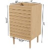 JONATHAN Y VAN1000 Aubert 20 in. W x 18 in. D x 33 in. H Thick Linear Slat Modern 2-Shelf Bath Vanity Cabinet Only (Sink Basin not Included) - 3 of 4