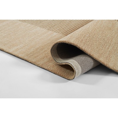 Archer Beige Rectangular Handtufted Wool and Viscose Rug