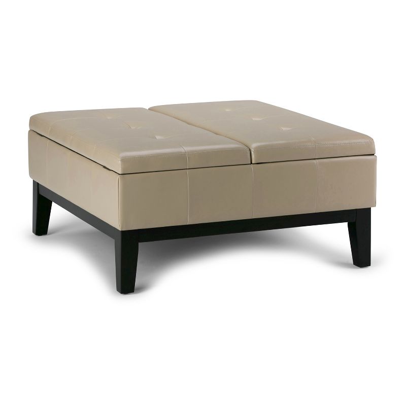 Lancaster Square Coffee Table Storage Ottoman - WyndenHall, 1 of 8