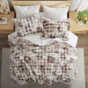 Peace Nest Dual-Side Fluffy Faux Rabbit Fur Comforter Set, Plush Fuzzy Bedding Set - 2 of 4