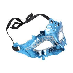 Unique Bargains Electroplated Half-face Party Mask 1 Pc - 1 of 4