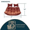 LeisureMod Modern Upholstered 2 Person Hanging Egg Swing Cushion with Headrest Large Breathable Folding Cushion - 4 of 4