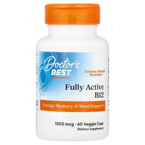 Doctor's Best Fully Active B12, 1,500 mcg, 60 Veggie Caps - image 1 of 2