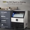 Commercial Ice Maker Machine 320lbs/24H, Stainless Steel Ice Machine w/ 88lbs Large Ice Storage Capacity - 2 of 4