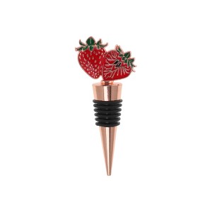 Unique Bargains Bottle Stoppers Strawberry Zinc Alloy Aluminum Alloy TPR 3.58"x1.61"x0.79" 1 Pc - 1 of 3