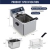 Electric Deep Fryer with Basket, 8 L Large Capacity, 1600W Commercial & Home Fryer, Adjustable Temp (140¡ãF-392¡ãF) - 2 of 4