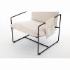 NicBex 2pcs Accent Chair Upholstered Hanging Armchair Lounge Chair with Arm Pockets Metal Frame Comfy Chair for Living Room Bedroom - 2 of 4