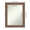 Amanti Art Pia Medium Brown Non-Beveled Framed Bathroom Vanity Wall Mirror - 3 of 4
