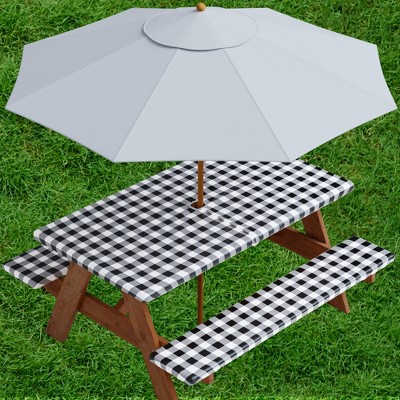 Tablecloth With Hole For Umbrella Vinyl With Flannel Back
  by SORFEY