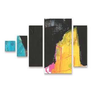 Trademark Fine Art Jennifer Goldberger  Primary Action III 3 Piece Panel Set Art - 1 of 3