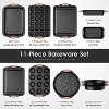 Angel Sar 11-Piece Nonstick Bakeware Set with Silicone Handles, Oven Baking Pans, Includes Cookie Sheets, Cake Pans, Muffin Pan, Pizza Pan, Loaf Pan - 3 of 4