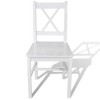 CLIHOME Modern Minimalist Dining Chair with Retro Design of Solid Pine Wood, Comfortable X-Shaped Chair Back Restaurant Backrest Chair(Set of 2) - 2 of 4