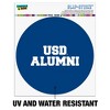 University of San Diego Alumni Automotive Car Window Locker Circle Bumper Sticker - 2 of 4